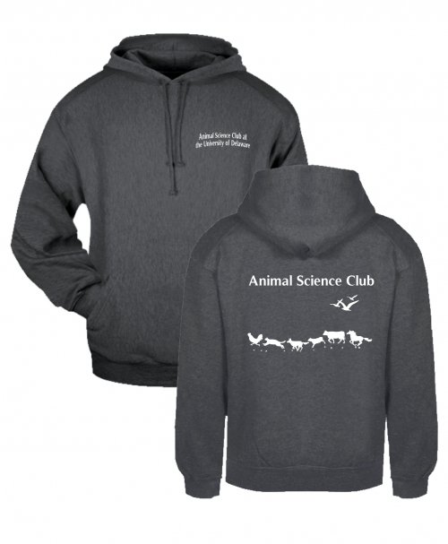 UDAC - Animal Science Club - BAGER - 1254 Hooded Charcoal Sweatshirt